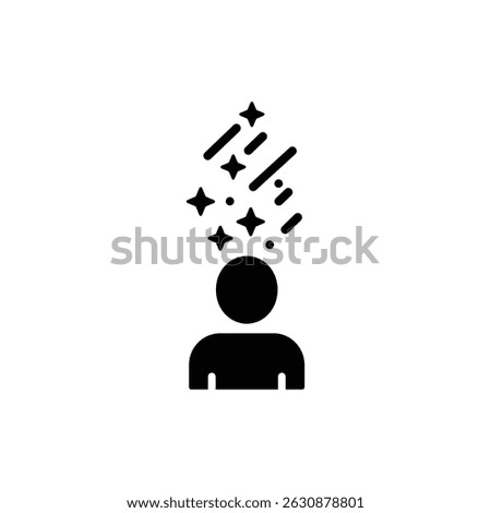 Person Under Falling Stars Representing Inspiration and Hope