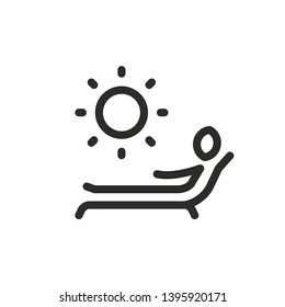 person under the sun vector icon symbol design