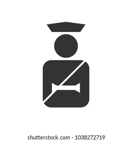 Person with uniform modern simple vector icon
