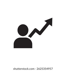 Person with Upward Trend Behind