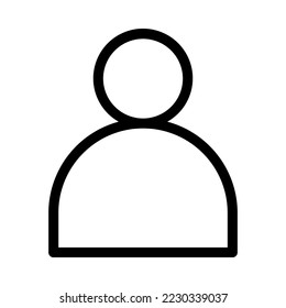 Person or user account icon on white background. Vector illustration. EPS 10.