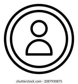 Icono plano de avatar de usuario personal aislado en fondo blanco