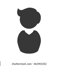 Person and user concept represented by pictogram male icon. Isolated and flat illustration