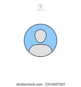 Person or User icon. A minimalistic and user-friendly vector illustration of a person or user, representing individuals, profiles, and personal information.