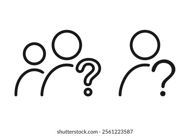 person user question mark. Illustration vector