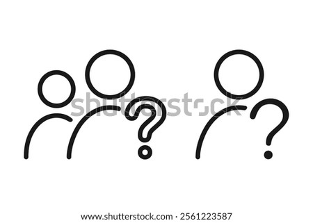 person user question mark. Illustration vector
