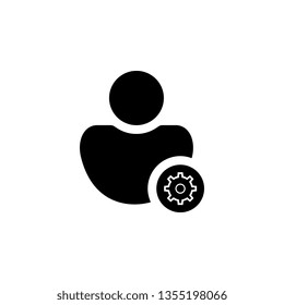 Person user settings  vector icon. Mobile concept and web apps illustration. Thin line icon for website design and development, app development. Premium icon