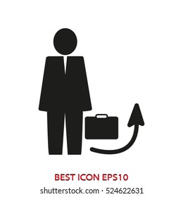 person, the user, silhouette, vector icon, eps10