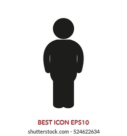 person, the user, silhouette, vector icon, eps10