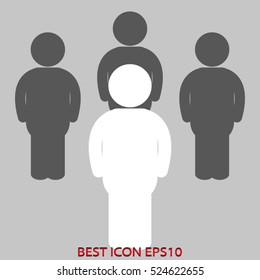 person, the user, silhouette, vector icon, eps10