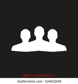 person, the user, silhouette, vector icon, eps10