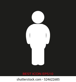 person, the user, silhouette, vector icon, eps10