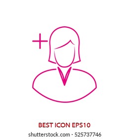 person, the user, work, time, vector icon, eps10