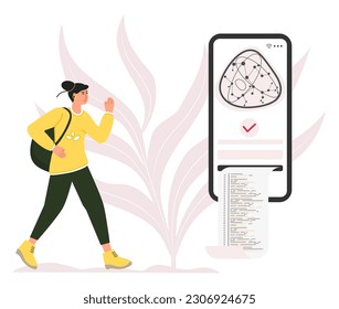 Person uses an artificial intelligence chatbot developed by OpenAI, smart AI to write project, thesis, term paper, technical documentation People using neural network Chat ChatGPT Vector illustration