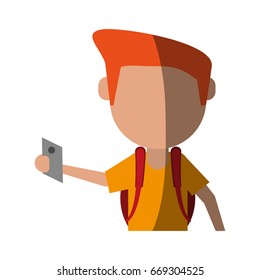 person using cellphone avatar icon image 