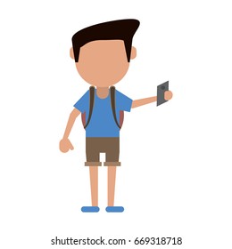 person using cellphone avatar icon image 