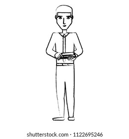 Person using a cellphone design