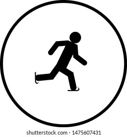 person using ice skates symbol