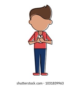 person using phone icon image