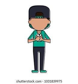 person using phone icon image