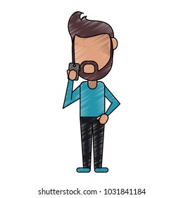 person using phone icon image