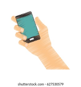 person using phone icon image 