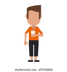 person using phone icon image