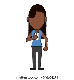 person using phone icon image 