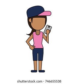 person using phone icon image 
