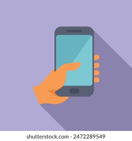 Person is using a smartphone, likely browsing the internet or using a mobile application