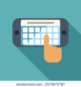 Person is using their index finger to browse a mobile application