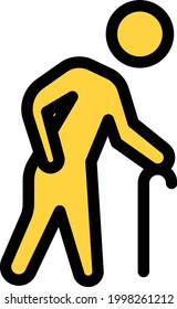 icono de línea de color de vector de persona