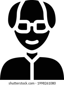 person vector glyph flat icon