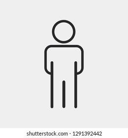 Person vector icon. filled flat sign for mobile concept and web design. 