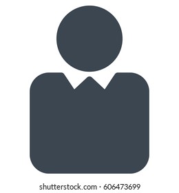 Person vector icon. Flat smooth blue symbol. Pictogram is isolated on a white background. Designed for web and software interfaces.