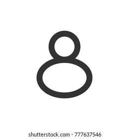 Person vector icon. Isolated trendy flat design.