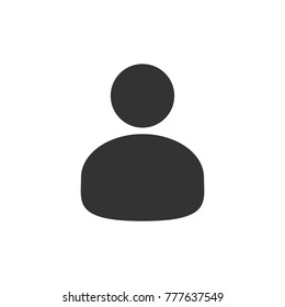 Person vector icon. Isolated trendy flat design.