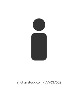 Person vector icon. Isolated trendy flat design.