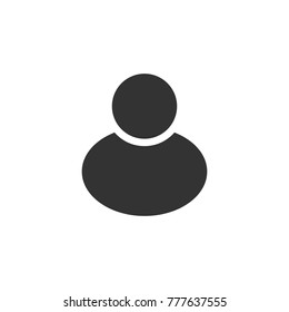 Person vector icon. Isolated trendy flat design.