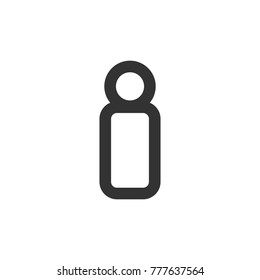 Person vector icon. Isolated trendy flat design.