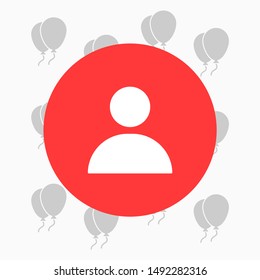 person Vector icon . Lorem Ipsum Illustration design
