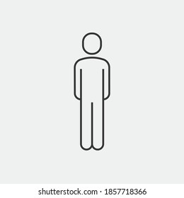 person vector icon man standing
