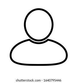 Person vector icon on white background