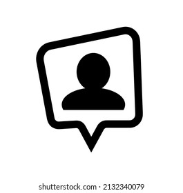 Person vector icon on white background