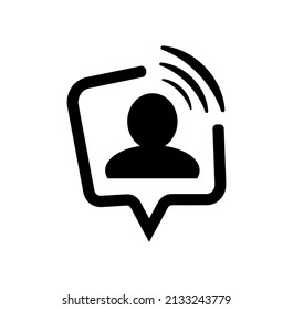 Person vector icon on white background
