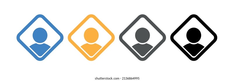 Person vector icon on white background