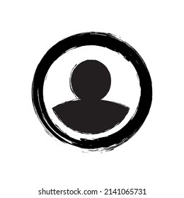 Person vector icon on white background