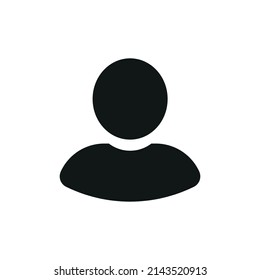 Icono de vector de persona en fondo blanco