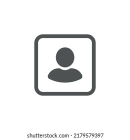 Person vector icon on white background