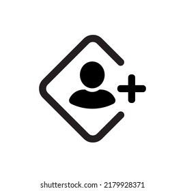 Person vector icon on white background